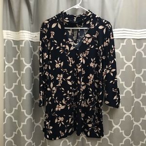 Torrid Floral Chocker Strap Shirt